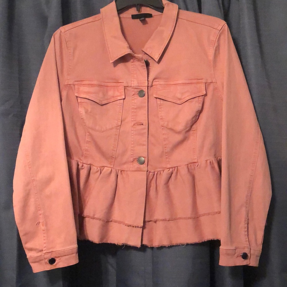 Peplum Rose Jean Jacket